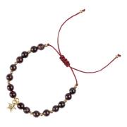 Stone Bead Bracelet 6 MM Maroon