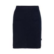 Elegant Merino Skjørt - Navy