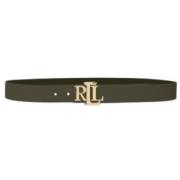 Reversibelt Skinnbelte - Oliven/Botanic Green