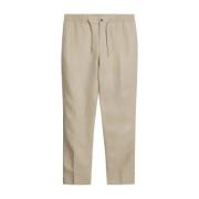 Beige J.Lindeberg Baron Tencel Linen Pants Bukser