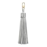 Leather Tassel Silver