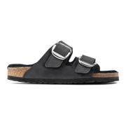 Arizona Big Buckle Oiled Leather Narrow - Black