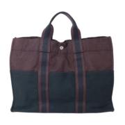 Pre-owned Navy Canvas Hermès Tote