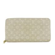 Pre-owned Beige lerret Louis Vuitton lommebok