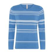 Strukturert Stripet Pullover Bluse