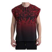 Rød Leopardmønstret Tank Top