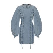 Denim Lace Mini Kjole