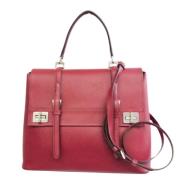 Pre-owned Burgunder Leather Prada veske