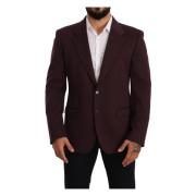 Indigo Bomull Slim Blazer Jakke