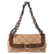 Pre-owned Beige semsket Moschino veske