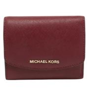 Pre-owned Burgunder skinn Michael Kors lommebok