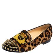 Pre-owned Brunt skinn Christian Louboutin Flats