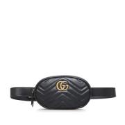 Pre-owned Svart skinn Gucci belteveske