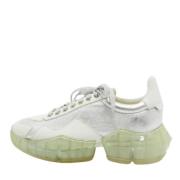 Pre-owned Hvit skinn Jimmy Choo joggesko