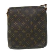 Pre-owned Brunt lerret Louis Vuitton Musette Salsa