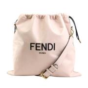 Pre-owned Rosa skinn Fendi skulderveske