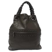 Pre-owned Brunt skinn Bottega Veneta veske