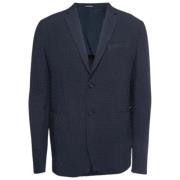 Pre-owned Navy Polyester Armani Blazer