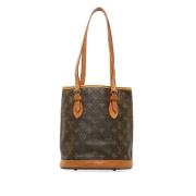 Pre-owned Brunt skinn Louis Vuitton veske