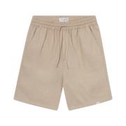 Lys Ørken Sand Lin Shorts for Menn