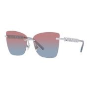 Silver/Pink Blue Shaded Sunglasses