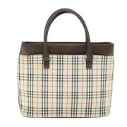 Pre-owned Beige lerret burberry tote