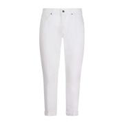 Hvite cropped jeans for menn