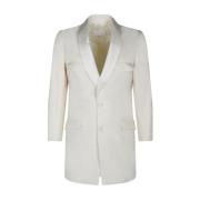 Kremhvit Ull-Silke Blazer