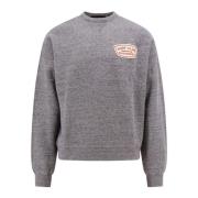 Grå Crew-neck Sweatshirt, Lang Erme