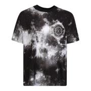 Galaxy Print Svart T-Skjorte