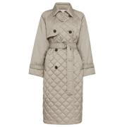 Beige Quiltet Trenchcoat