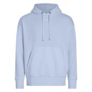 Blue Calvin Klein Nano Logo Cotton Modal Hoodie Genser Jakker