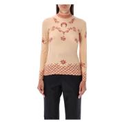 Høyhalset Henna Print Top