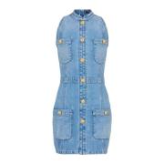 Short denim dress