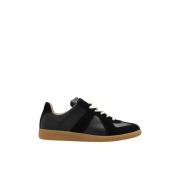 Svart Replica Skinn Sneakers