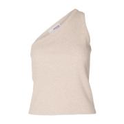 Anna One Shoulder Top - Havre Melange