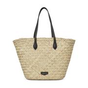 Beige Day Et Day Refined Straw Basket