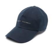 Marineblå Bomull Baseball Cap