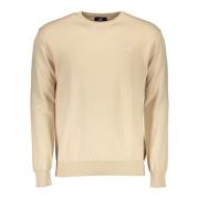 Brodert Beige Bomullsskjorte