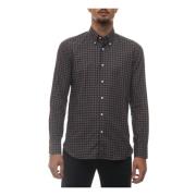 Rutete Button-Down Casual Skjorte