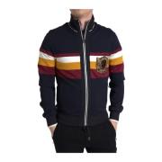 Blå Heraldisk Full Zip Genser