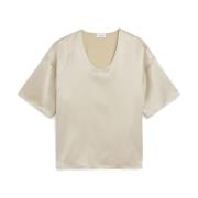 Hvit By Malene Birger Pilavis Top Sand Topp