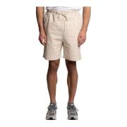 Beige Drôle De Monsieur Le Short Carreaux