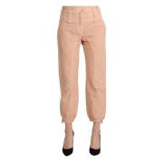 Beige Cropped Bomullsbukser