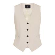 Elegant Waistcoat Blazer Silver Cloud