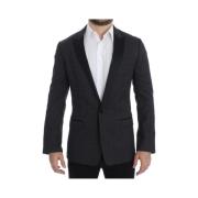 Sort Polka Dot Slim Fit Blazer