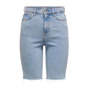 Blå Only Onlemily Hw Long Denim Shorts Shorts