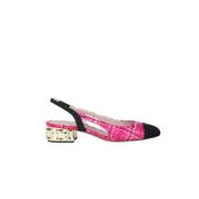 Fuchsia Slingback Sandaler Tweed Gull