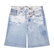 Shorts med Tiger Breaks denim print