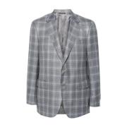 Rutete Ull Blazer Spiss Revers